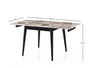 Hanah Home Mesa de Comedor Extensible Mármol Blanco
